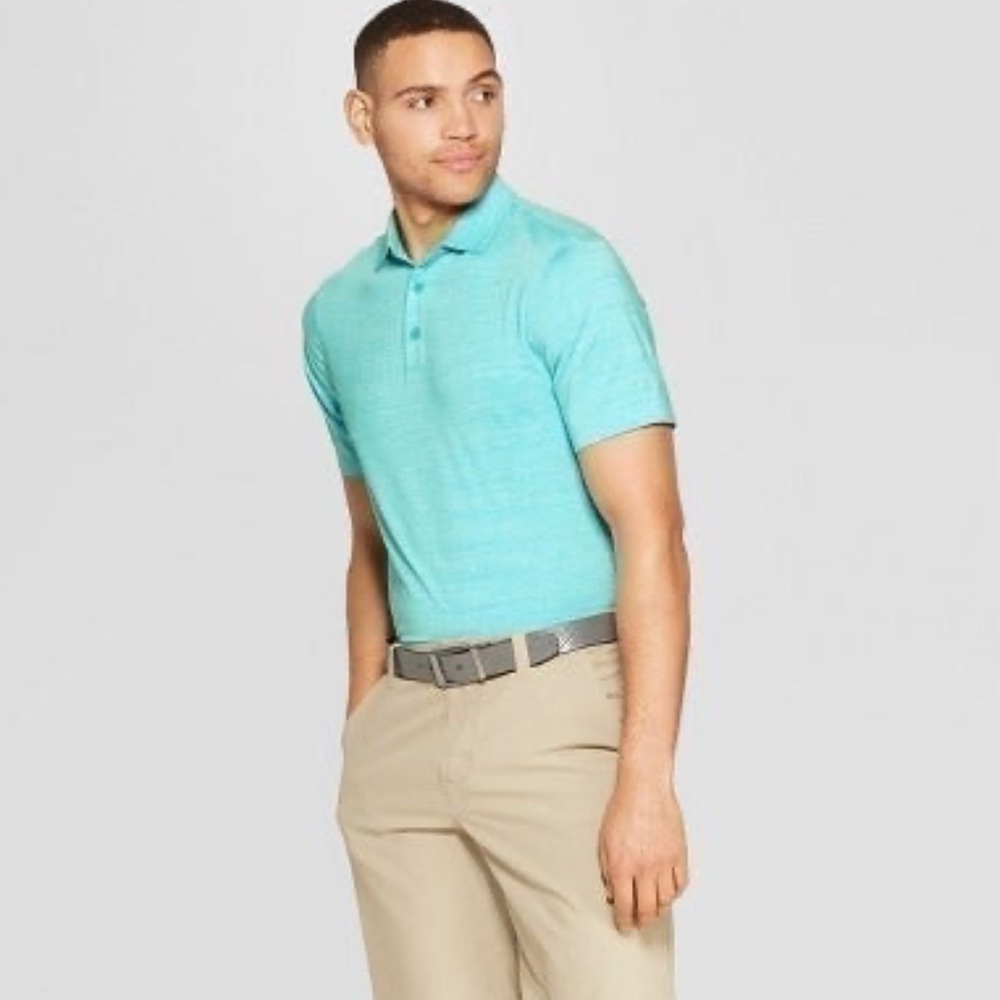 Men C9 Champion Active Wear Aqua Golf Polo Shirt